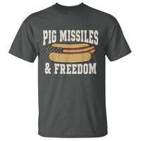 Pig Missiles And Freedom 4th of July Patriotic Hotdog T Shirt