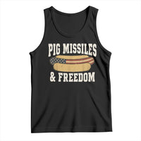 Pig Missiles And Freedom 4th of July Patriotic Hotdog Tank Top