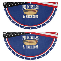 Pig Missiles And Freedom 4th of July Hotdog Patriotic Fan Flag