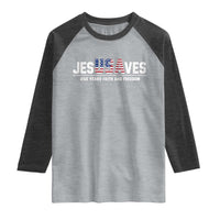 Jesus Saves USA 250th Anniversary Raglan Shirt 250 Years of Fath And Freedom 4th of July