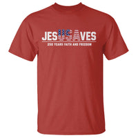 Jesus Saves USA 250th Anniversary T Shirt 250 Years of Fath And Freedom 4th of July