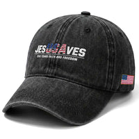 Jesus Saves USA 250th Anniversary Washed Cotton Baseball Cap 250 Years of Fath And Freedom 4th of July