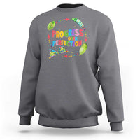 Progress Over Perfection Sweatshirt Caterpillar Back To School - Wonder Print Shop