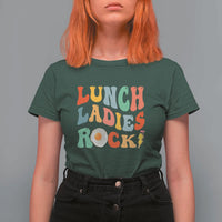 Lunch Ladies Rock T Shirt For Women Retro Groovy Cafeteria Crew Egg Pencil - Wonder Print Shop