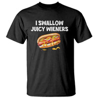 Funny Hotdog T Shirt I Swallow Juicy Wieners Joke Sarcastic - Wonder Print Shop