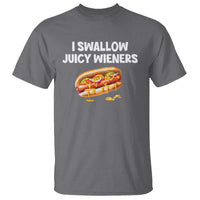 Funny Hotdog T Shirt I Swallow Juicy Wieners Joke Sarcastic - Wonder Print Shop