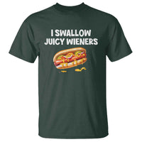 Funny Hotdog T Shirt I Swallow Juicy Wieners Joke Sarcastic - Wonder Print Shop