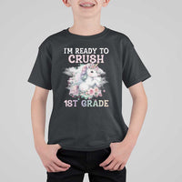 Back To School T Shirt For Kid I'm Ready To Crush First Grade Unicorn - Wonder Print Shop