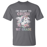 Back To School T Shirt I'm Ready To Crush First Grade Unicorn - Wonder Print Shop