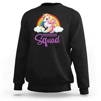 Mermicorn Squad Sweatshirt Mermaids Unicorns Birthday Party Rainbow - Wonder Print Shop