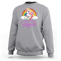 Mermicorn Squad Sweatshirt Mermaids Unicorns Birthday Party Rainbow - Wonder Print Shop
