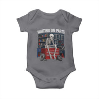 Waiting On Parts Funny Mechanic Baby Onesie Funny Skeleton Auto Repair Life