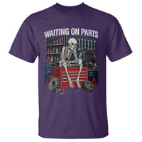 Waiting On Parts Funny Mechanic T Shirt Funny Skeleton Auto Repair Life