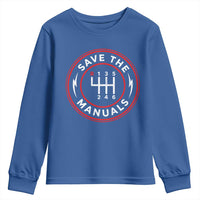 Save The Manuals Gear Shift Car Lover Youth Sweatshirt