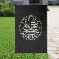 I Am The Warranty Funny Mechanic Garden Flag Race Car Parts Repair Guy Vintage American Flag