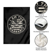 I Am The Warranty Funny Mechanic Garden Flag Race Car Parts Repair Guy Vintage American Flag