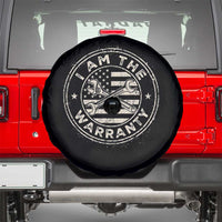 I Am The Warranty Funny Mechanic Spare Tire Cover Race Car Parts Repair Guy Vintage American Flag