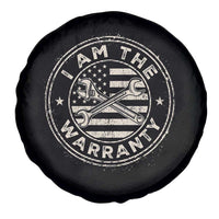 I Am The Warranty Funny Mechanic Spare Tire Cover Race Car Parts Repair Guy Vintage American Flag
