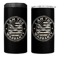 I Am The Warranty Funny Mechanic 4 in 1 Can Cooler Tumbler Race Car Parts Repair Guy Vintage American Flag