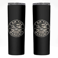 I Am The Warranty Funny Mechanic Skinny Tumbler Race Car Parts Repair Guy Vintage American Flag