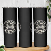 I Am The Warranty Funny Mechanic Skinny Tumbler Race Car Parts Repair Guy Vintage American Flag