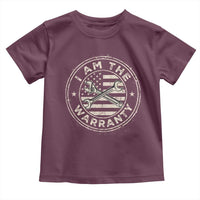 I Am The Warranty Funny Mechanic Toddler T Shirt Race Car Parts Repair Guy Vintage American Flag
