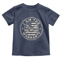 I Am The Warranty Funny Mechanic Toddler T Shirt Race Car Parts Repair Guy Vintage American Flag