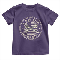 I Am The Warranty Funny Mechanic Toddler T Shirt Race Car Parts Repair Guy Vintage American Flag