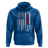 Mechanic American Flag Vintage Skull Auto Repair Handyman Hoodie