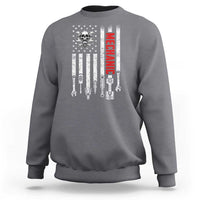 Mechanic American Flag Vintage Skull Auto Repair Handyman Sweatshirt