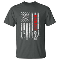 Mechanic American Flag Vintage Skull Auto Repair Handyman T Shirt