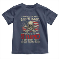 I Am A Mechanic I Can't Fix Stupid But I Can Fix What Stupid Does Toddler T Shirt Funny Car Guy