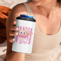 Birthday Girl Cute Glitter Dumpling 4 in 1 Can Cooler Tumbler Kawaii Food Squishy Summer Stripes