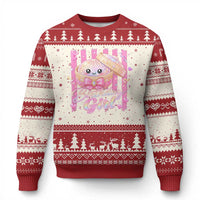 Birthday Girl Cute Glitter Dumpling Ugly Christmas Sweater Kawaii Food Squishy Summer Stripes