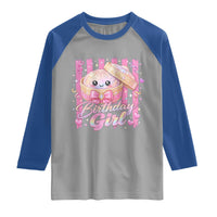 Birthday Girl Cute Glitter Dumpling Raglan Shirt Kawaii Food Squishy Summer Stripes