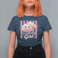 Birthday Girl Cute Glitter Dumpling T Shirt For Women Kawaii Food Squishy Summer Stripes