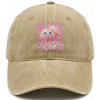 Birthday Girl Cute Glitter Dumpling Washed Cotton Baseball Cap Kawaii Food Squishy Summer Stripes