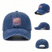 Birthday Girl Cute Glitter Dumpling Washed Cotton Baseball Cap Kawaii Food Squishy Summer Stripes