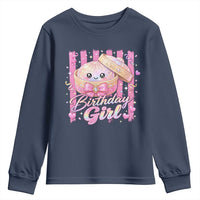 Birthday Girl Cute Glitter Dumpling Youth Sweatshirt Kawaii Food Squishy Summer Stripes