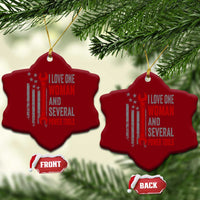 I Love One Woman And Several Power Tools Ceramic Ornament Funny Mechanic Handyman Carpenter