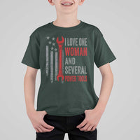 I Love One Woman And Several Power Tools T Shirt For Kid Funny Mechanic Handyman Carpenter