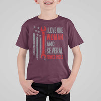 I Love One Woman And Several Power Tools T Shirt For Kid Funny Mechanic Handyman Carpenter