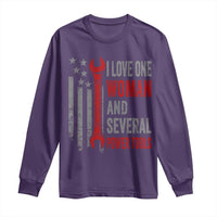 I Love One Woman And Several Power Tools Long Sleeve Shirt Funny Mechanic Handyman Carpenter