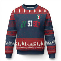 Mexican Y Si Si Football Jersey Style Ugly Christmas Sweater Funny Mexico Roots
