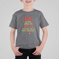 If You Jingle My Bells I'll Give You A White Christmas T Shirt For Kid Red Bow - Wonder Print Shop