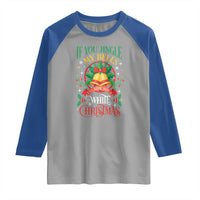 Funny White Christmas Raglan Shirt If You Jingle My Bells I'll Give You - Wonder Print Shop