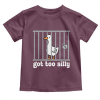Funny Got Too Silly Toddler T Shirt Goose Pun Humor Animal Lovers - Wonder Print Shop