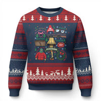 Funny Xmas Movie Ugly Christmas Sweater Oh Fudge Bunny Pajama Italian Leg Lamp - Wonder Print Shop