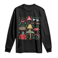 Funny Christmas Movie Long Sleeve Shirt Oh Fudge Bunny Pajama Italian Leg Lamp - Wonder Print Shop