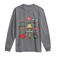 Funny Christmas Movie Long Sleeve Shirt Oh Fudge Bunny Pajama Italian Leg Lamp - Wonder Print Shop